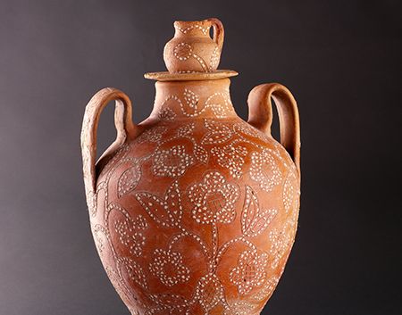 Cântaro com testo, pucarinho e torneira, Originária da Aldeia do Cacheiro.