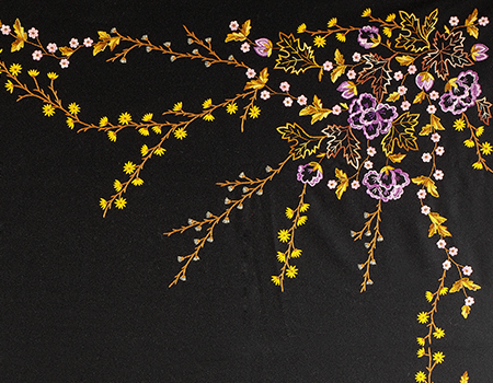 Cobertor Bordado a ponto de cadeia.